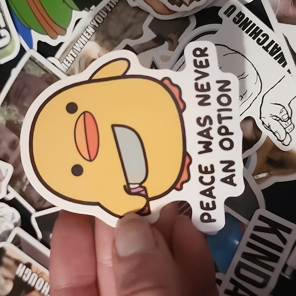10/$10 Peace Duck Vinyl Sticker